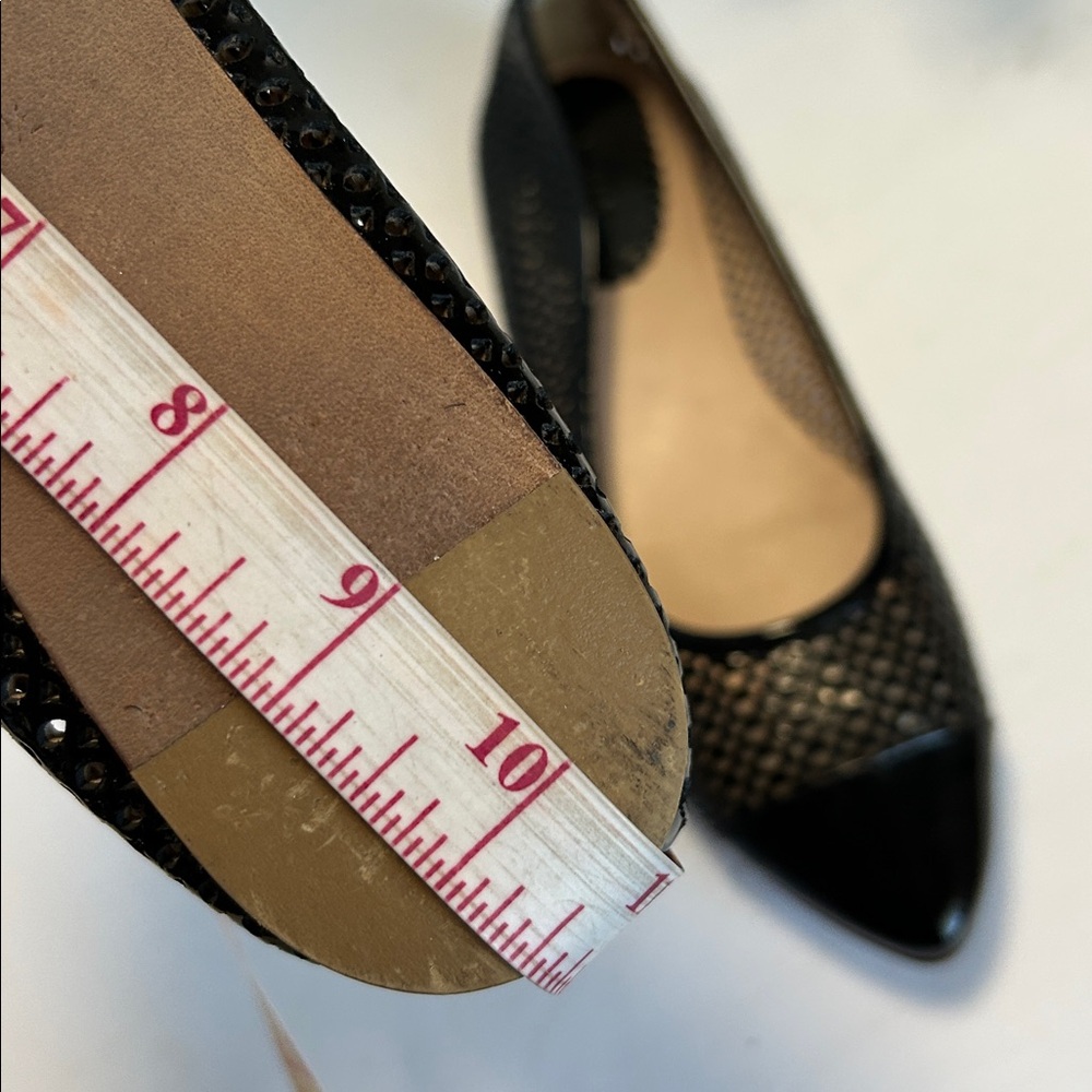 Furla Black Patent Leather Mesh Flats - Picture 16 of 17